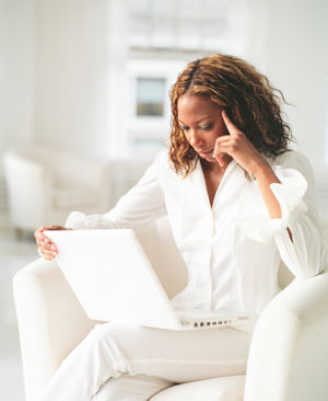 Woman on the computer